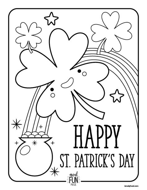 60+ St. Patrick's Day Activities and Coloring Pages--lots of kid crafts and coloring pages to keep little hands happy. St Patricks Coloring Sheets, Sant Patrick, Fete Saint Patrick, St Patricks Crafts, St Patricks Day Crafts For Kids, St Patrick Day Activities, Saint Patties, St Patrick's Day Crafts, St. Patricks Day