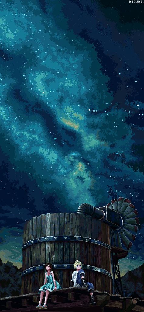 Tifa X Cloud, Final Fantasy Vii Cloud, Final Fantasy Cloud, Cloud And Tifa, Game Wallpaper Iphone, Final Fantasy Vii Remake, Final Fantasy X, Pixel Games, Final Fantasy Art