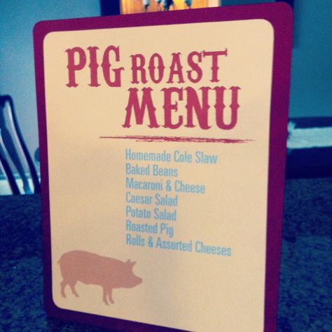 My family hosted a Pig Roast Party a couple weekends ago. Family, friends and neighbors all came over to celebrate the end of summer and en... Pig Roast Party Decorations, Pig Roast Menu, Pig Roast Party Ideas, Pig Roast Wedding, Roasted Hog, Pig Roast Party, Roast Ideas, Pig Pickin, Hog Roast