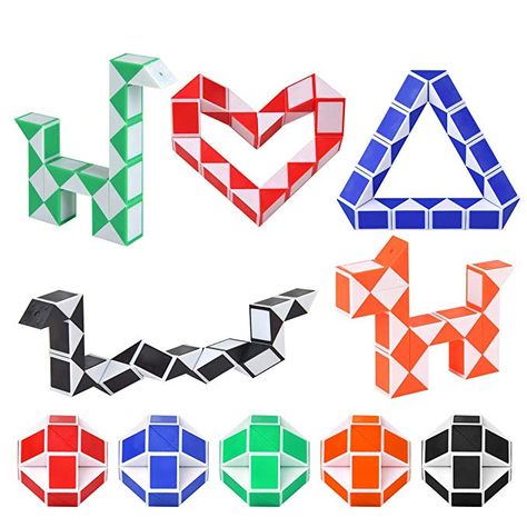 Amazon.com: Hotusi 24 Pack 24 Blocks Magic Speed Cube, Mini Snake Twisty Puzzle Toys for Children's Intelligence Development Party Bag Fillers Party Favour(Random Colors): Toys & Games Rubic Snake, Magic Snake, Twisty Puzzles, Magnetic Building Blocks, Speed Cube, Brain Teaser Puzzles, Cube Puzzle, Random Colors, Puzzle Set