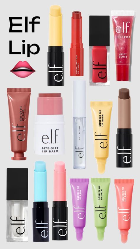 Elf lip products! *made by me* #elf #lip Vintage Thrift Stores, Hot Makeup, Elf Makeup, Lip Products, Makeup Essentials, Lip Oil, Makeup Skin Care, Go Shopping, Skin Makeup