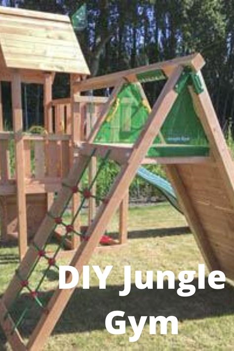 Homemade Jungle Gym, Diy Jungle Gym Backyards, Jungle Gym Diy, Jungle Gym Outdoor, Diy Backyard Makeover, Backyard Makeover Ideas, Kids Jungle Gym, Backyard Jungle Gym, Indoor Jungle Gym