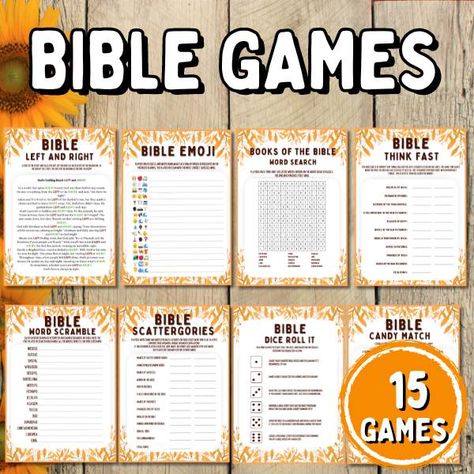 Children's Church Games, Christian Games For Adults, Church Games For Adults, Christian Games For Youth, Bible Games For Teens, Books Of The Bible Games, Bible Games For Adults, Gratitude Games, Bible Emoji