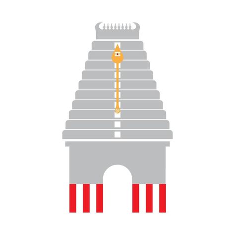 Hindu temple illustration , Dravidian architecture Tamil Nadu , India Hindu Temple Illustration, Dravidian Architecture, Temple Vector, Temple Illustration, The Hindu, Hindu Temple, Youtube Banners, Madurai, Logo Banners