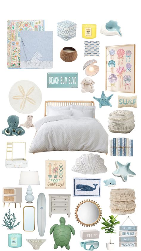 coastal room inspo!🤍⛵️#coastalaesthetic #roominspo Costal Room Inspiration, Beach Room Theme, Dorm Room Ideas Beachy, Costal Grandma Aesthetic Room, Coastal Room Aesthetic, Costal Cowgirl Aesthetic Bedroom, Costal Bedroom Idea, Beach Bedroom Ideas Coastal Style, Room Inspo Beachy