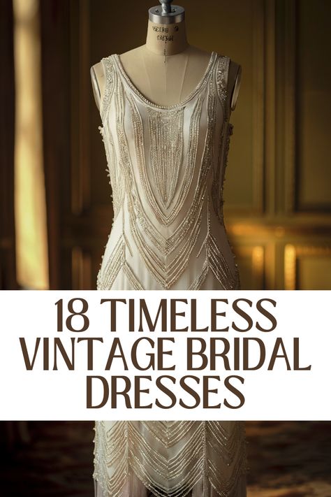 Beautiful Vintage Wedding Gowns Wedding Dress For 50 Year Old Bride, 1920s Wedding Dress Vintage, 2nd Marriage Wedding Dress, Wedding Dress Art Deco, 1950 Wedding Dress, Vintage Wedding Dress 1970s, Gatsby Bride, Wedding Dresses For Older Women, Flapper Wedding Dress