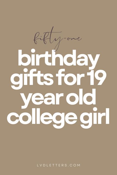 These gifts for 19 year old girls are exactly what I was looking for! My cousin's 19th birthday is coming up and I had no idea what she would want. 19 Birthday Ideas Gift, 19 Gifts For 19th Birthday, What To Get For My Birthday, 19th Birthday Gifts For Her, What Should I Ask For My Birthday, 19th Birthday Present Ideas, 19th Birthday Ideas For Her, 19 Birthday Gift Ideas, What Do I Want For My Birthday