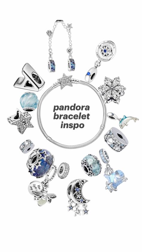 Blue theme, Star Girl, Clean Girl, Ocean, Pandora Bracelet Pandora Bracelet Charms Ideas, Pandora Star, Pandora Bracelet Designs, Accessory Inspo, Bracelet Inspo, Blue Theme, Wardrobe Accessories, Pandora Bracelet Charms, Expensive Jewelry