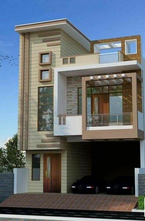 Top 30 Most Beautiful Houses Front Designs 2019 - Engineering Discoveries Philippines House, Home Designs Exterior, Beautiful Modern Homes, Front Wall Design, 2 Storey House Design, Small House Elevation, Small House Front Design, House Balcony Design, Small House Design Exterior