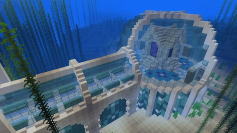 Minecraft Underwater House, Minecraft Underwater, Villa Minecraft, Construction Minecraft, Underwater House, Minecraft Mansion, Minecraft Blocks, Minecraft Modern, Minecraft Castle