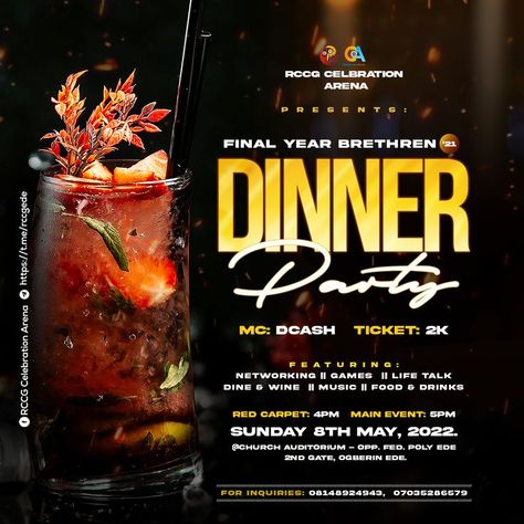 A dinner party flyer design for outgoing final year brethren. Party Design Poster, Menu Vintage, Party Flyer Design, Travel Poster Design, Food Menu Design, Graphic Design Flyer, Flyer Design Inspiration, Flyer Ideas, Event Poster Design