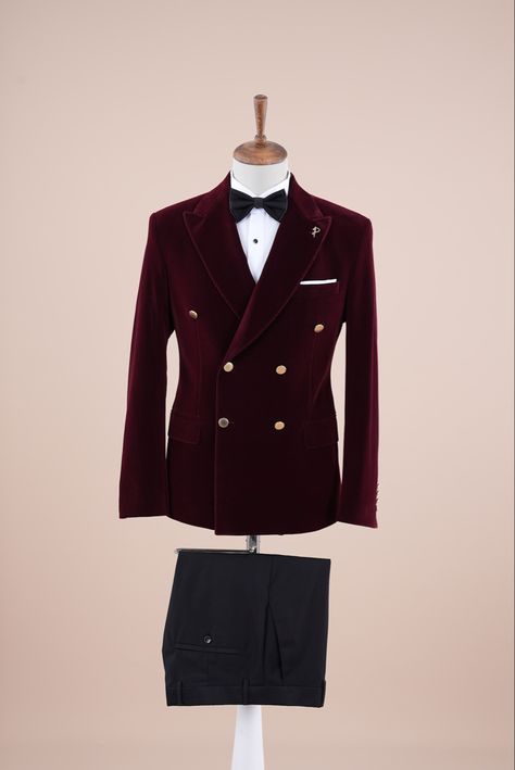 Velvet Suits For Men, Slim Fit Tuxedo Grooms, Velvet Blazer Outfit, Suits For Guys, Red Tuxedo, Wedding Dresses Men Indian, Blazer Outfits Men, Leather Jacket Men Style, Mens Fashion Casual Shoes