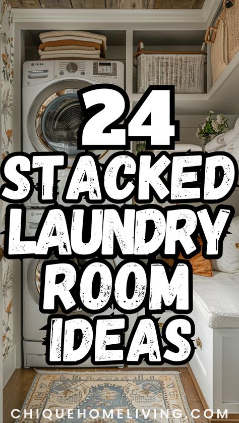 Struggling to make the most of a tiny laundry area? You’re not alone! In this blog post, we’ve rounded up 24 of the best stacked laundry room ideas for small spaces to help you maximize functionality and style. From clever storage solutions to space-saving designs, these ideas are perfect for transforming even the tiniest corner into a fully functional laundry area Tiny Laundry Room Ideas Storage, Laundry Room Stacking Washer And Dryer, Laundry Room Ideas Black Appliances, Laundry Counter Over Washer And Dryer, Corner Washer And Dryer Room Ideas, Laundry Room Ideas Stacked Washer Dryer Storage, Small Laundry Room Ideas With Sink Layout, Very Small Utility Room Ideas, L Shaped Utility Room