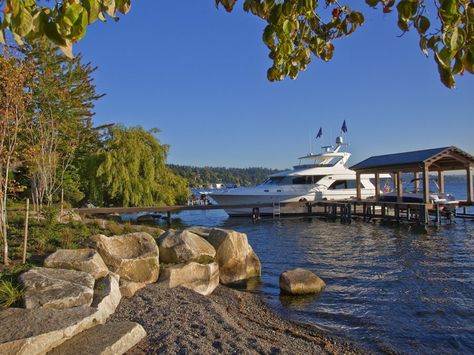 . Millionaire Homes, West Coast Travel, Seattle Homes, Mega Mansions, Mercer Island, 42nd Street, Expensive Houses, Waterfront Property, Private Beach