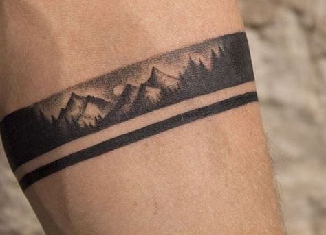 Man Arm, Band Tattoos For Men, Tattoo Band, Tattoo Man, Man Tattoo, Forearm Band Tattoos, Forest Tattoos, Arm Band Tattoo, Butterfly Tattoos