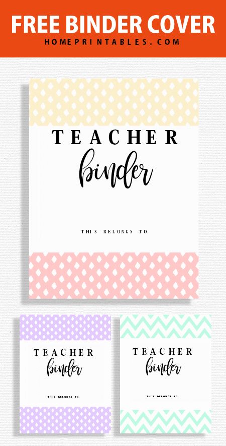 Choose from these cute teacher binder cover printables! #teacher #teacherbinder #printables Teacher Binder Printables Free Templates, Free Binder Cover Printables Editable, Teacher Binder Covers Free, Teacher Home Office, Free Binder Covers, Organization Worksheets, Teacher Binder Cover, Teacher Binder Printables Free, Free Teacher Binder