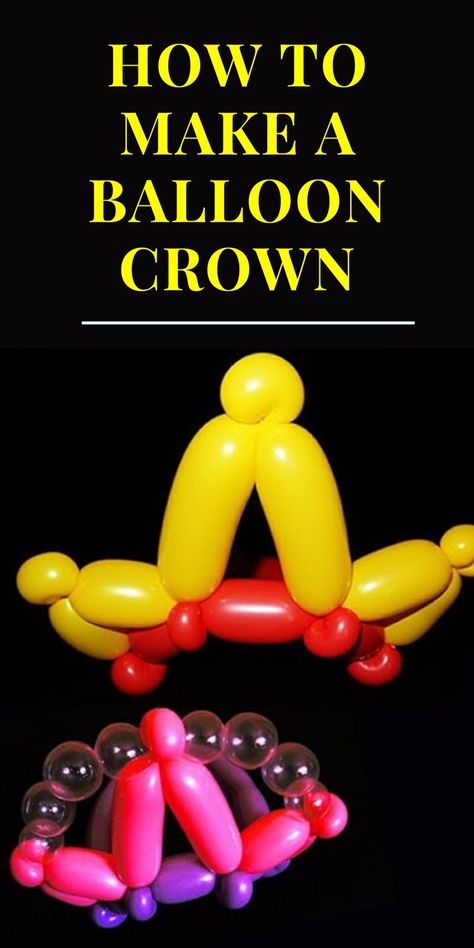 Balloon Animal Hat, How To Make Balloon Animals, Ballon Animals Step By Step Easy, Balloon Twisting Tutorial, Balloon Animals Easy Step By Step, Easy Balloon Animals, Balloon Hats, Balloon Crown, Horse Balloons