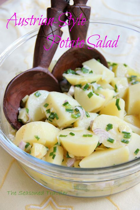 Austrian Potato Salad, Austria Food, Austrian Style, Austrian Cuisine, Potato Salad Recipes, Austrian Food, Swiss Food, German Potato, Potato Salads