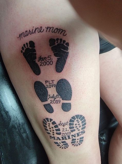 Marine Mom Tattoos Ideas, Military Spouse Tattoos, Airforce Tattoos For Mom, Army Mom Tattoos Sons, Ega Tattoo Marines, Marine Mom Tattoo Ideas Sons, Usmc Tattoos For Women, Navy Mom Tattoo Ideas, Marine Corps Tattoos For Women