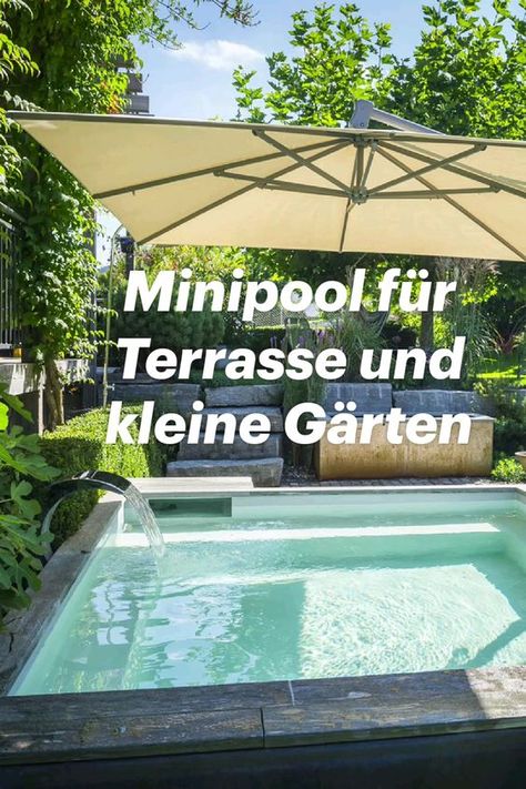 🚩 Frage jetzt bei TeichMeister an, Kontakt siehe BIO-LINK #lebensfreude #minipool #garten #terrasse #meinschoenergarten Mini Swimming Pool, Kleiner Pool Design, Mini Pool, Garden Makeover, Small Pool, Small Yard, Garden Pool, Pool Accessories, Pool Landscaping