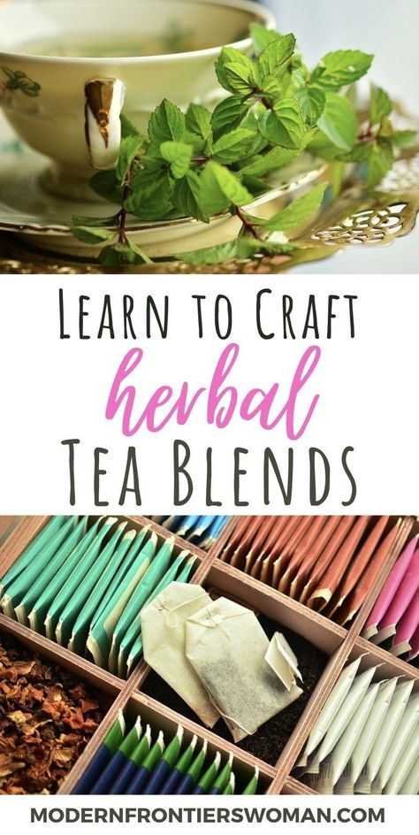 Making Herbal Tea, Tea Blends Recipes, Herbal Tea Garden, Medicinal Herbs Garden, Medicinal Tea, Homemade Tea, Herbal Teas Recipes, Tea Diy, Herbal Recipes