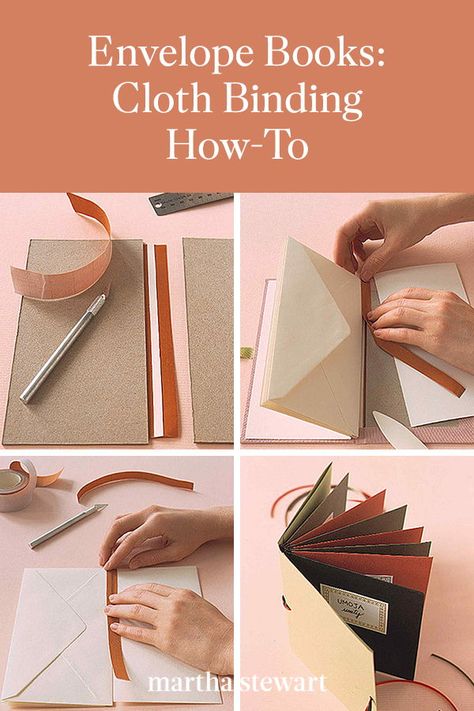 Learn how to create this easy DIY scrapbook idea for beginners with our simple tutorial. Click here to see this and more fun crafts you can do in 30 minutes or less. #marthastewart #crafts #diyideas #easycrafts Homemade Envelopes, Make An Envelope, Shibori Dyeing, Beginner Scrapbooking, Envelope Book, Diy Mini Album, Diy Scrapbook Album, Scrapbook Storage, Scrapbook Organization