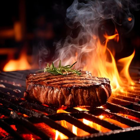 Grilling Aesthetic, Steak On Grill, Grill Photography, Product Videography, Porter House, How To Grill Steak, A Fire