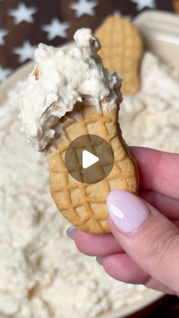 Breanna Stark on Instagram: "You NEED to try this Creamy Nutter Butter Dip! 🥜 

I love to serve something sweet when we tailgate because savory recipes always take over. This is a fun way to sweeten up your game day spread! 🏈 

Nutter Butter Dip: 
1 block softened cream cheese 
1 cup powdered sugar 
2 tbsp creamy peanut butter 
1 tub @coolwhip (thawed) 
12 @nutterbutter cookies, crushed 

1. Blend the cream cheese, powdered sugar & peanut butter with a mixer until smooth. 
2. Add the Cool Whip & crushed cookies and mix until well-combined. 
3. Serve with fruit, cookies, or graham crackers. 

#gameday #tailgate #tailgatefood #dessertideas #peanutbuttercookies #easyrecipes" Nutter Butter Dip, Cream Cheese Dip Sweet, Cookie Butter Dip, Nutterbutter Cookies, Fall Dips, Sweet Dips Recipes, Everyday Desserts, Pickled Sweet Peppers, Egg Custard Recipes