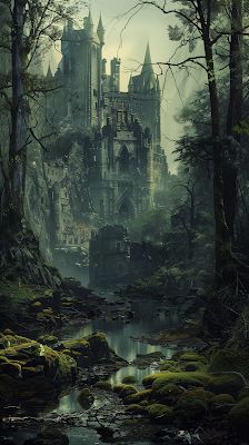 Dark Fantasy Wallpapers Fantasy Aesthetic Landscape, Fantasy Asthetics Photos, Dark Fantasy Artwork Wallpaper Hd, Dark Fantasy Environment Concept Art, Nature Fantasy Aesthetic, Fantasy Aesthetic Pictures, Dark Fantasy Architecture, Dark Fantasy Setting, Low Fantasy Aesthetic