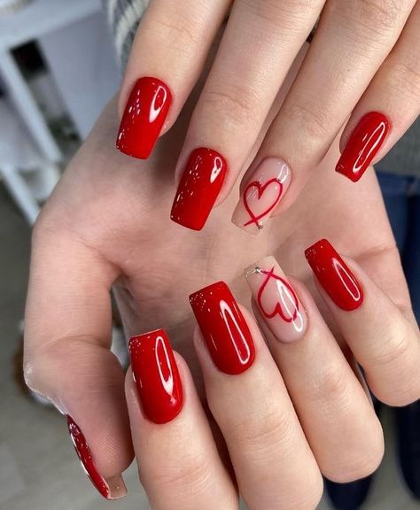 Red Summer Nails 2024, Nails 2024 Red, Red Nails Summer, Hello Nails, Simple Gel Nails, Girly Acrylic Nails, Short Acrylic Nails Designs, Pink Acrylic Nails, Nail Arts