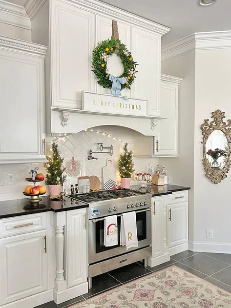 Christmas Home Tour 2023 – Less Than Perfect Life of Bliss Bakers Rack Christmas Decorating, Christmas Home Tours 2024, Christmas Home Tours, Shower Cabinets, Holiday House Tours, Christmas House Tour, Gingham Napkins, Flameless Candle Set, Piano Room