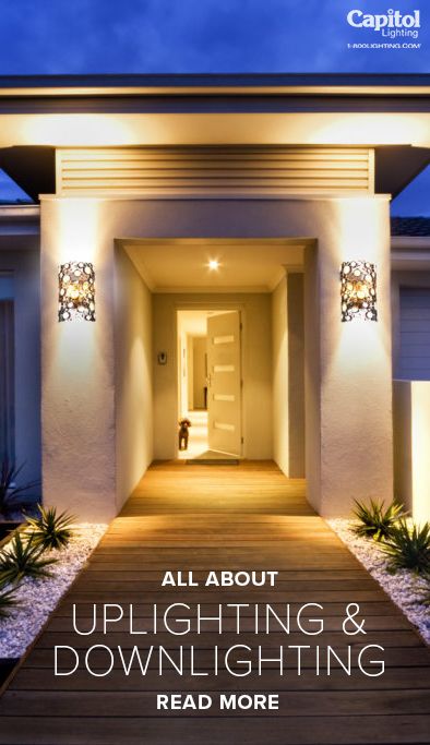 Learn all about using uplighting and downlighting to achieve a beautiful home exterior. Uplighting House Exterior Diy, House Uplighting Outdoor, Uplighting House Exterior, Uplighting Interior, Exterior Uplighting, Pool Enclosure Lighting, Beautiful Home Exterior, Old House Exterior, Entry Lighting