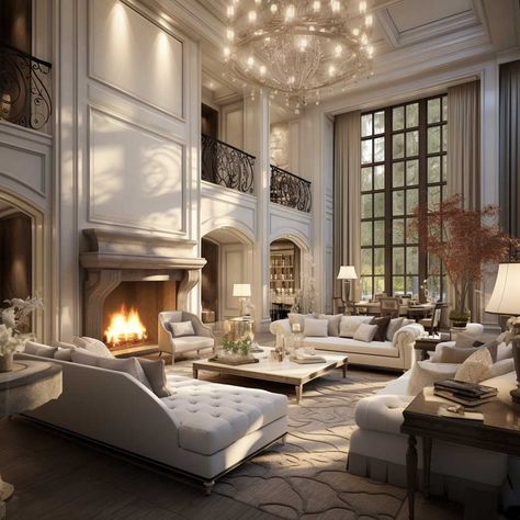 21+ Next-Level Sunken Living Room Inspirations for Contemporary Spaces • 333+ Images • [ArtFacade] Extravagant Houses Interiors, Big Mansion Living Room, Living Room In Mansion, Cozy Luxurious Living Room, Fancy House Living Room, Luxury Living Rooms Mansions, Big Luxurious Living Room, High Selling Living Room, Old Money Mansion Living Room