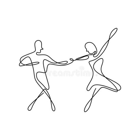 Man And Women Dancing Drawing, Drawing Of Two People Dancing, Dancing Minimalist Drawing, Two People Dancing Tattoo, Two People Dancing Drawing, Dancing Couple Tattoo, People Dancing Drawing, Dancing Illustration Art, Dancing People Tattoo