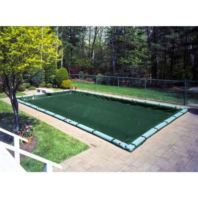 Pool Mate Heavy-Duty 16 ft. x 24 ft. Rectangular Grass Green Winter Pool Cover Winter Pool, Winter Pool Covers, Rectangle Pool, Swimming Pool Accessories, Water Tube, Swimming Pools Inground, Rectangular Pool, Pool Sizes, Inground Pool