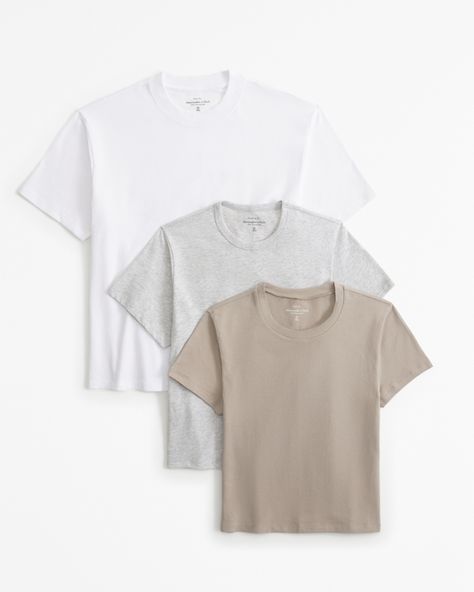 Neutral Shirt, Unique Fits, Women Essentials, Basic Tops, Basic Tee, New Arrival Dress, Everyday Wardrobe, Basic Tees, Baby Tee