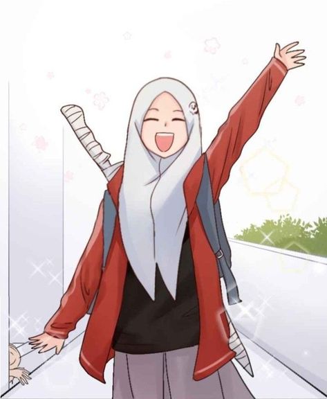 Hijabi Pfp Cartoon, Amu Wee, Hijab Drawing, Islamic Cartoon, Anime Muslim, Hijab Cartoon, Cute Muslim Couples, Friend Anime, Anime Hoodie