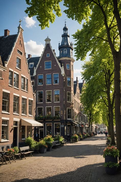 Step Back in Time: Explore These Historical Landmarks in the Netherlands! Romantic Architecture, Building Miniature, Delft Netherlands, Anne Frank House, Amsterdam Canals, Netherlands Travel, Move Abroad, Historical Landmarks, Amsterdam Netherlands