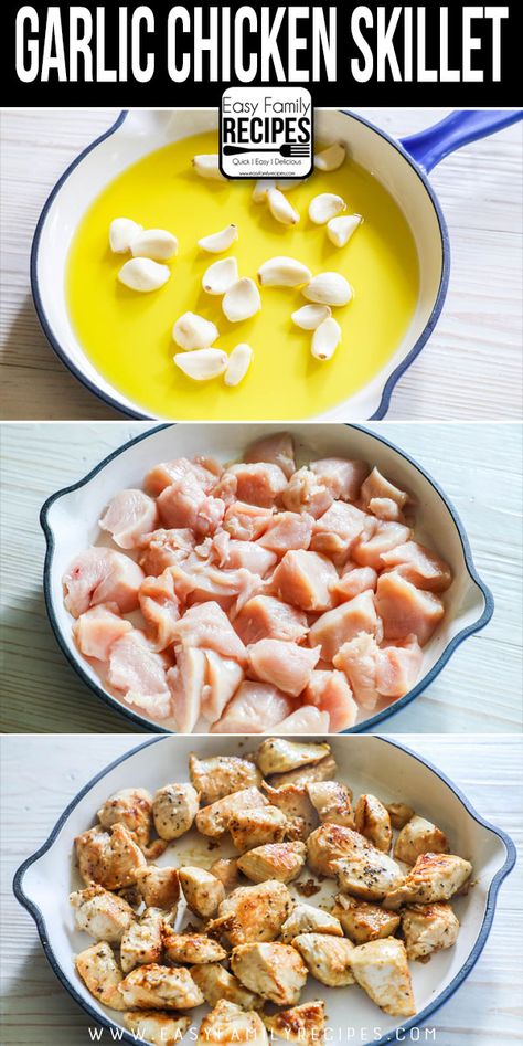 AMAZING Garlic Chicken Bites · Easy Family Recipes Saute Chicken Recipes, Saute Chicken Recipes Simple, Chicken Sauteed Recipes, Easy Chicken Bites Recipes, Chicken Tenderloin Recipes Sauteed, Easy Sauteed Chicken, Sauted Chicken Recipes, Garlic Chicken Skillet, Sauteed Chicken Recipes