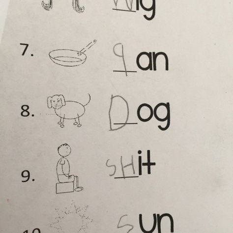 This awkward spelling test: | 27 Pictures That Will Make Parents Laugh Way Harder Than They Should Funny Kid Answers, Funniest Kid Test Answers, Kids Test Answers, Homework Humor, Funny School Answers, Funny Test Answers, Funny Test, Kids Homework, Memes Humor