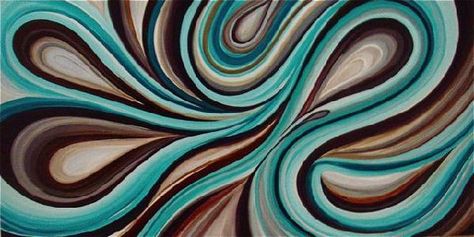 Teal and Brown Abstract Art Teal And Brown Aesthetic, Brown Abstract Art, Teal Artwork, Girly Graphics, Abstracted Art, Blueberry Chocolate, Teal And Brown, Turquoise And Brown, Brown Teal