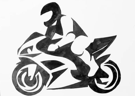 Bike Sketch Motorcycles, Motorcyclist Drawing, Motor Bike Drawing, Bike Drawing Sketches, Motorbike Drawing, Fly Fishing Tattoo, Motor Art, Medusa Art, Sticker Tattoo