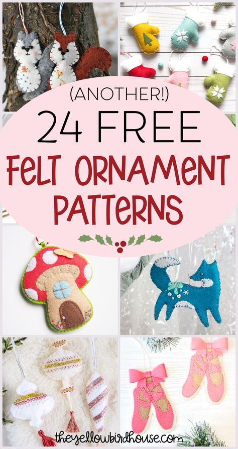 Patchwork, Natal, Free Felt Ornament Patterns, Felt Ornament Patterns, Diy Felt Christmas, Felt Ornaments Diy, Christmas Ornament Template, Diy Felt Christmas Ornaments, Felt Ornaments Patterns