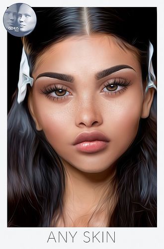 L'Etre NEWS @Mainstore! | New skin available now for GENUS u… | Flickr Face Template, Black Woman Artwork, Sims 4 Cc Skin, Eye Makeup Designs, Nice Weekend, Black Makeup, Model Inspo, Makeup Designs, New Skin