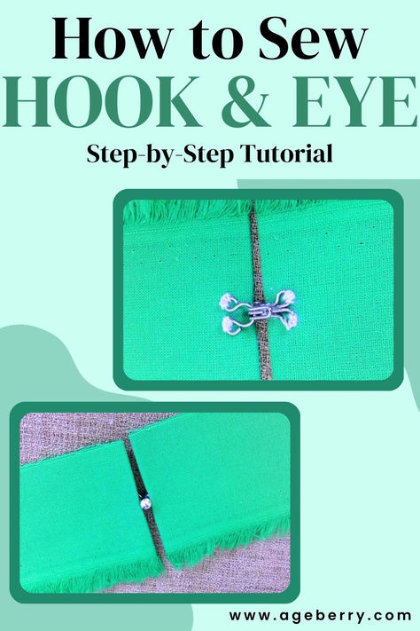 Learn how to sew a hook and eye closure Sewing Classes For Beginners, Sewing Tutorials Bags, Sewing Machine Tables, Sewing Alterations, Sewing Tutorials Clothes, Sewing Crafts Tutorials, Couture Sewing Techniques, Sewing Tutorials Free, Sewing Purses