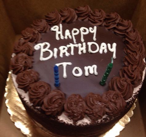 Happy Birthday Tom! IguanaMed celebrates the #birthday of one of the interns with a cake from #wholefoods. I'm not going to lie, I thought Whole Foods was all health food but this #chocolatecake proved me wrong :) Tom Cake, Happy Birthday Tom, Happy Birthdays, Happy Birthday Name, A Birthday Cake, Birthday Name, Happy Birthday Cake, Cake Images, Cake Designs Birthday