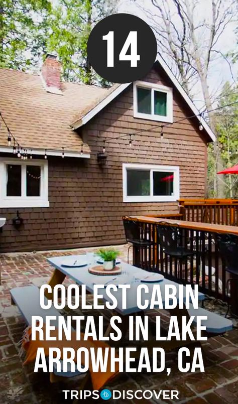 A variety of cabins are available to rent when you visit Lake Arrowhead in California Lake Arrowhead Cabin, Lake Arrowhead California, Colored Sinks, Secret Tunnel, Winter Things, Water Ski, Vintage Cabin, Lake Arrowhead, Forest View