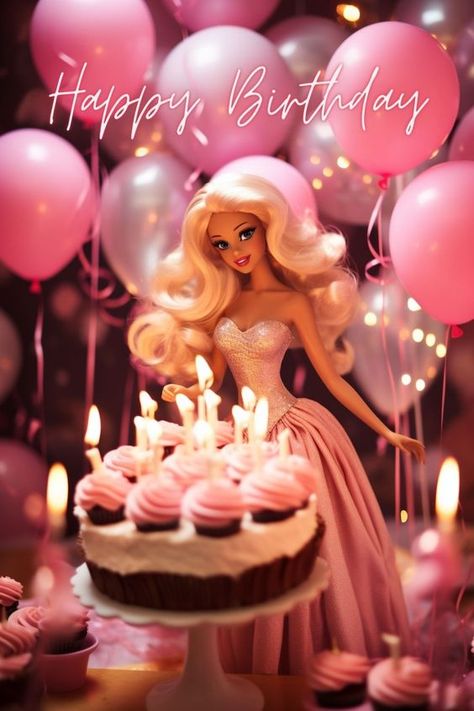 Happy Birthday Barbie Image, Happy Birthday To You Wishes, Happy Birthday Girl Kids, Happy Birthday Little Princess, Barbie Birthday Card, Barbie Birthday Wishes, Barbie Happy Birthday, Happy Birthday Barbie, Happy Birthday Flowers Wishes