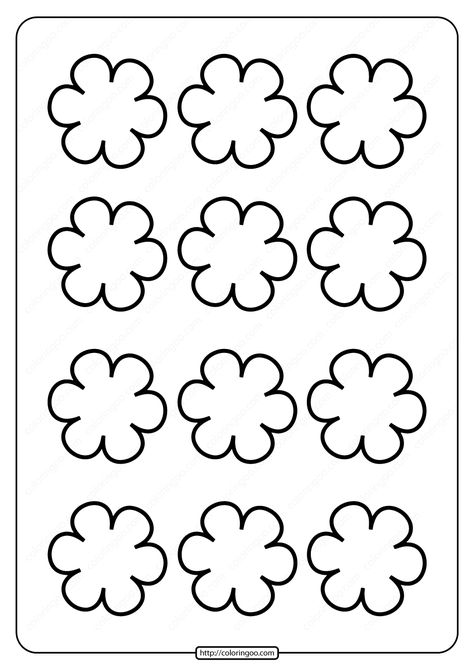 Free printable Simple Flower Pattern pdf coloring pages and books for kids of all ages. You can print or download them to color and offer them to your family and friends. #free #printable #pdf #simple #flower #pattern #coloring #coloringpage #coloringbook Simple Flower Template, Flowers Printable Template, Flower Templates Printable Free For Kids, Flowers To Print Free Printable, Free Printable Flowers, Flowers Stencil, Flower Coloring Pages For Kids, Free Flower Printables, Printable Flowers