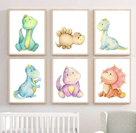 Dinosaur Baby Shower Ideas Decoration, Dinosaur Themed Nursery, Baby Dinosaur Nursery, Dinosaur Quotes, Dinosaur Nursery Art, Watercolor Dinosaur, Dinosaur Nursery Decor, Dinosaur Room Decor, Dinosaur Room